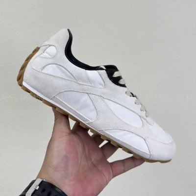 2025 Designer Women Sneakers Casual Shoes Women Men Lace Up Round Toe Flats Non Slip Comfort Concise  Mixed Color Walking Shoes