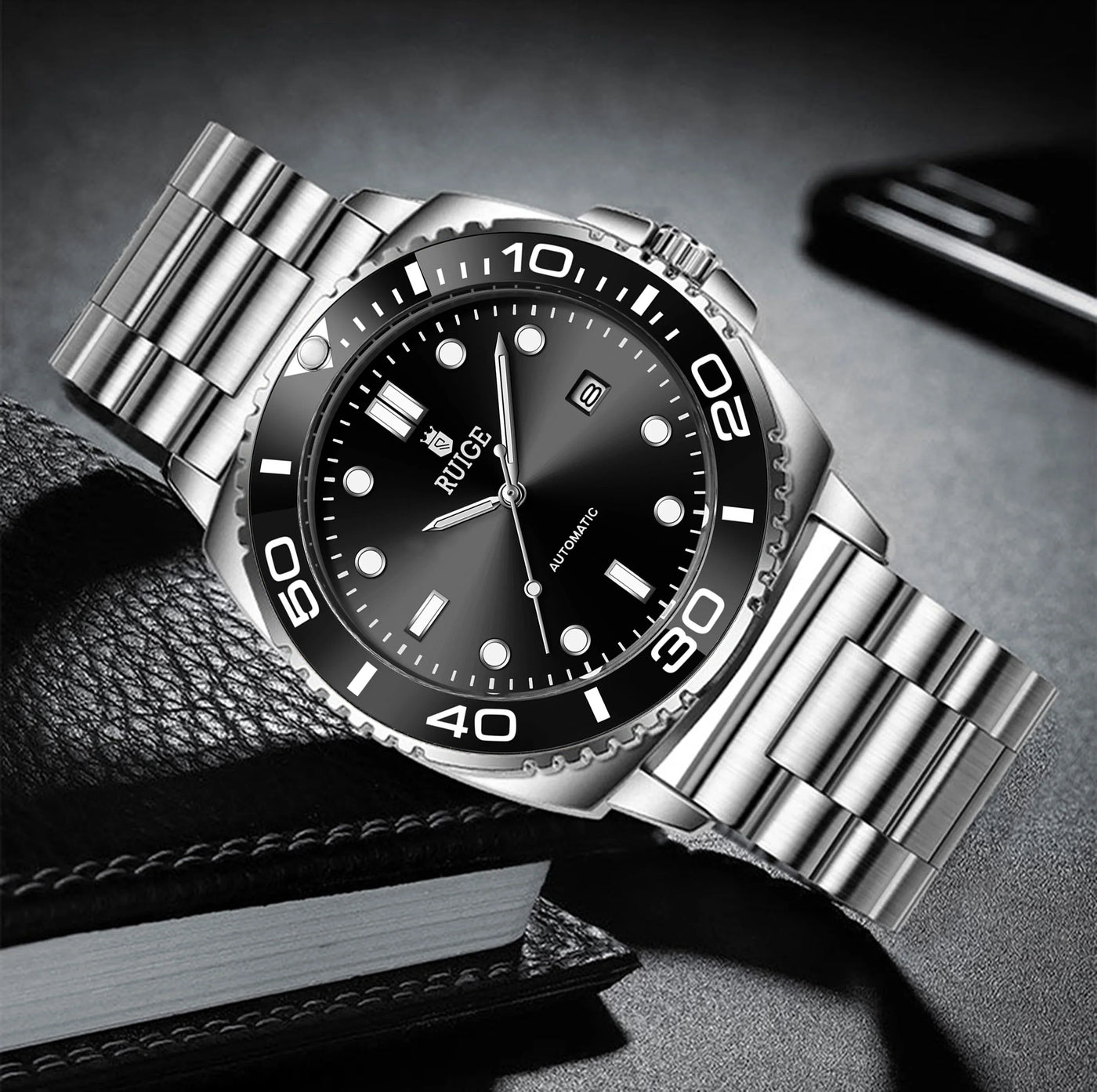 New authentic high aesthetic fully automatic mechanical watch for men, high-end brand fashion, business simplicity, niche trendy