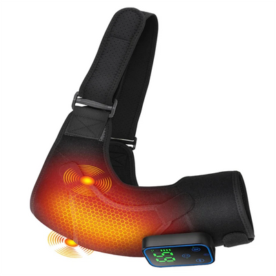 A01V-Portable Heated Massage Shoulder Pad Smart Touchscreen Massage Shoulder Pad Heating Shoulder Pad Heated Shoulder Brace