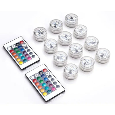 3LEDs Underwater RGB Submersible Lights with Battery Waterproof Swimming Pool Night Atmosphere Lamp Decor Wedding Party