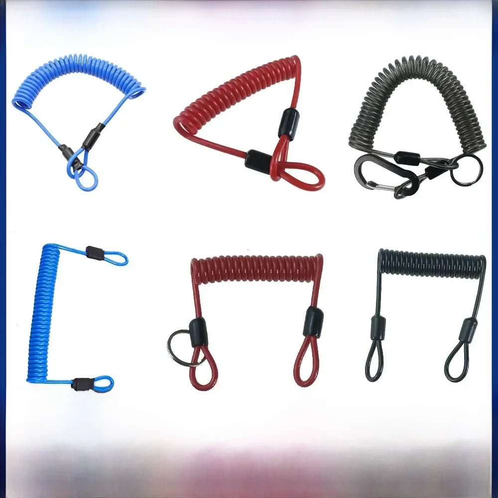 Fishing Lost Rope Boat Fishing Sea Fishing Gear Accessories Anti-lost Rope Outdoor Mountaineering Camping Steel Wire Spring R...