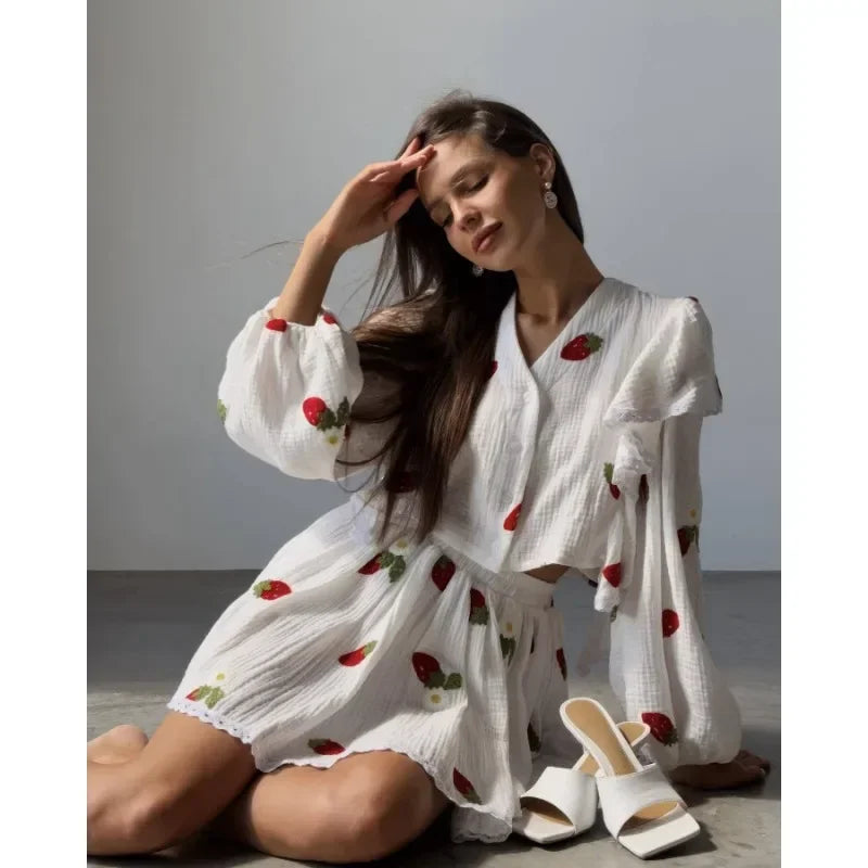 Women Lantern Linen Top