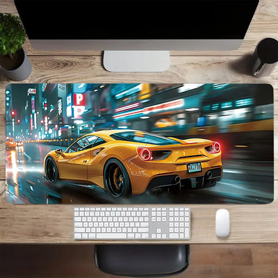 Cool Sports Car Gaming Mouse Pad Large Non-slip Rubber Base Seamed Edge Design Table Mat Mousepads Gamer 900x400 Office Carpet