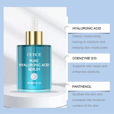 Hyaluronic Acid Serum Shrink Pores Fade Fine Lines Remove Dark Spot Improve Dry Moisturizing Lightening Repairing Facial Essence