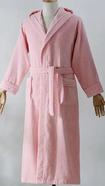 High Quality Men's Robe Hooded Winter Bathrobe