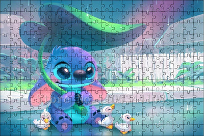 Disney Lilo & Stitch Puzzle Cartoon Movies Children Games Educational Toys 300/500/1000 Pcs Jigsaw Puzzles Adults Decompressing