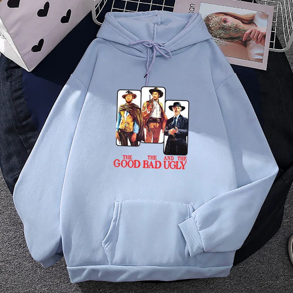 Men Clothes TV The Good The Bad and Ugly Sweatshirt Ropa Hombre Sudaderas Long Sleeve Casual Pocket Hoodies Comfortable Hoodie