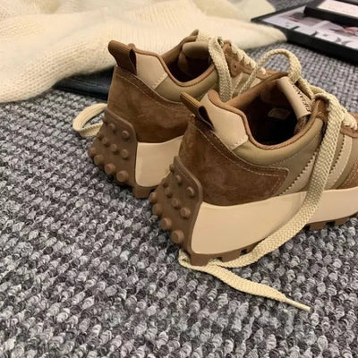 Women Sneakers Fashion Designer Platform Shoe Height Increasing Casual Sport Shoes for Women Lace Up Vulcanize Shoes Tenis Mujer