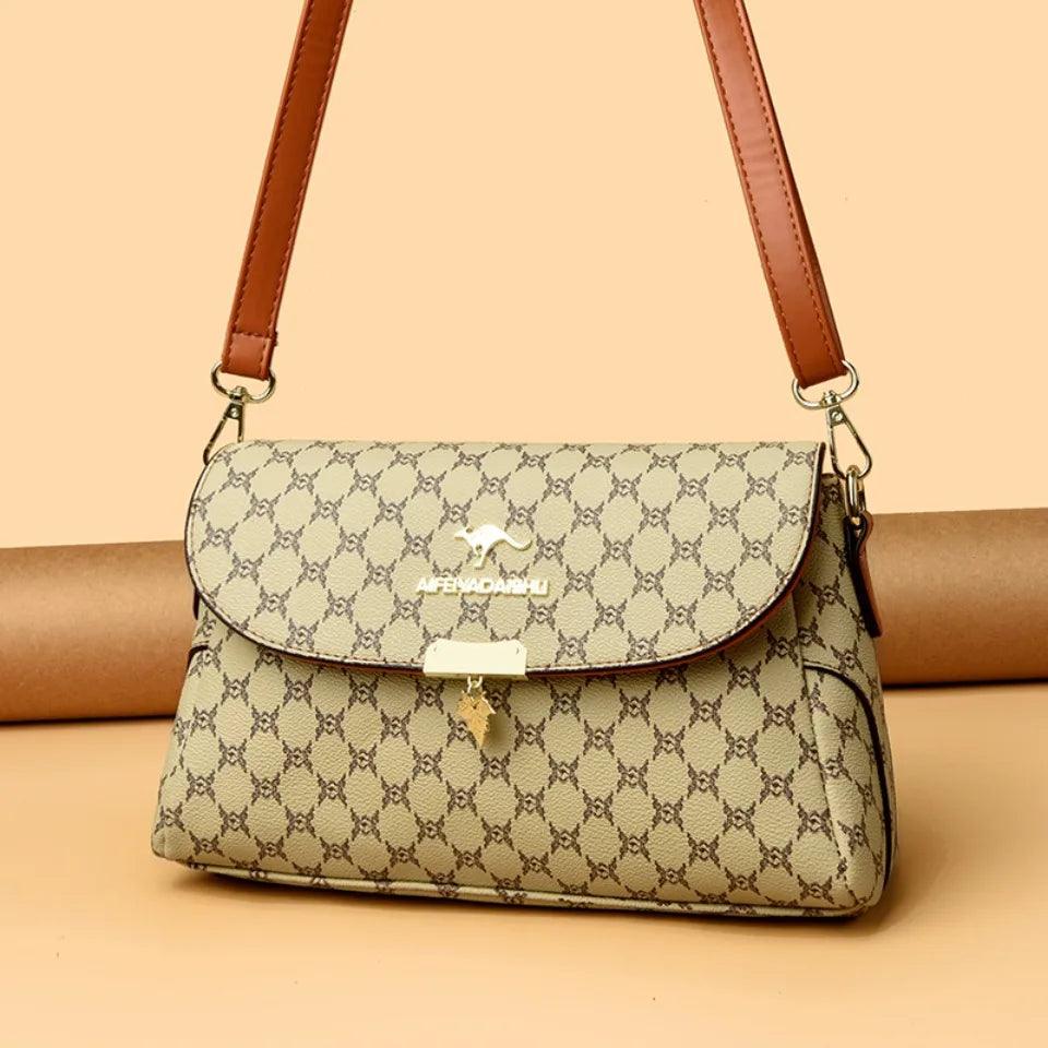 Genuine brand luxury handbags women bags designer women’s vintage monogram print handbag top-handle crossbody design