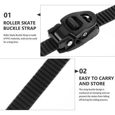 2 Sets Shoe Laces Professional Buckle Straps Adjust Roller Skate Shoes Ice Skates Fixing Skating Roller Accessories