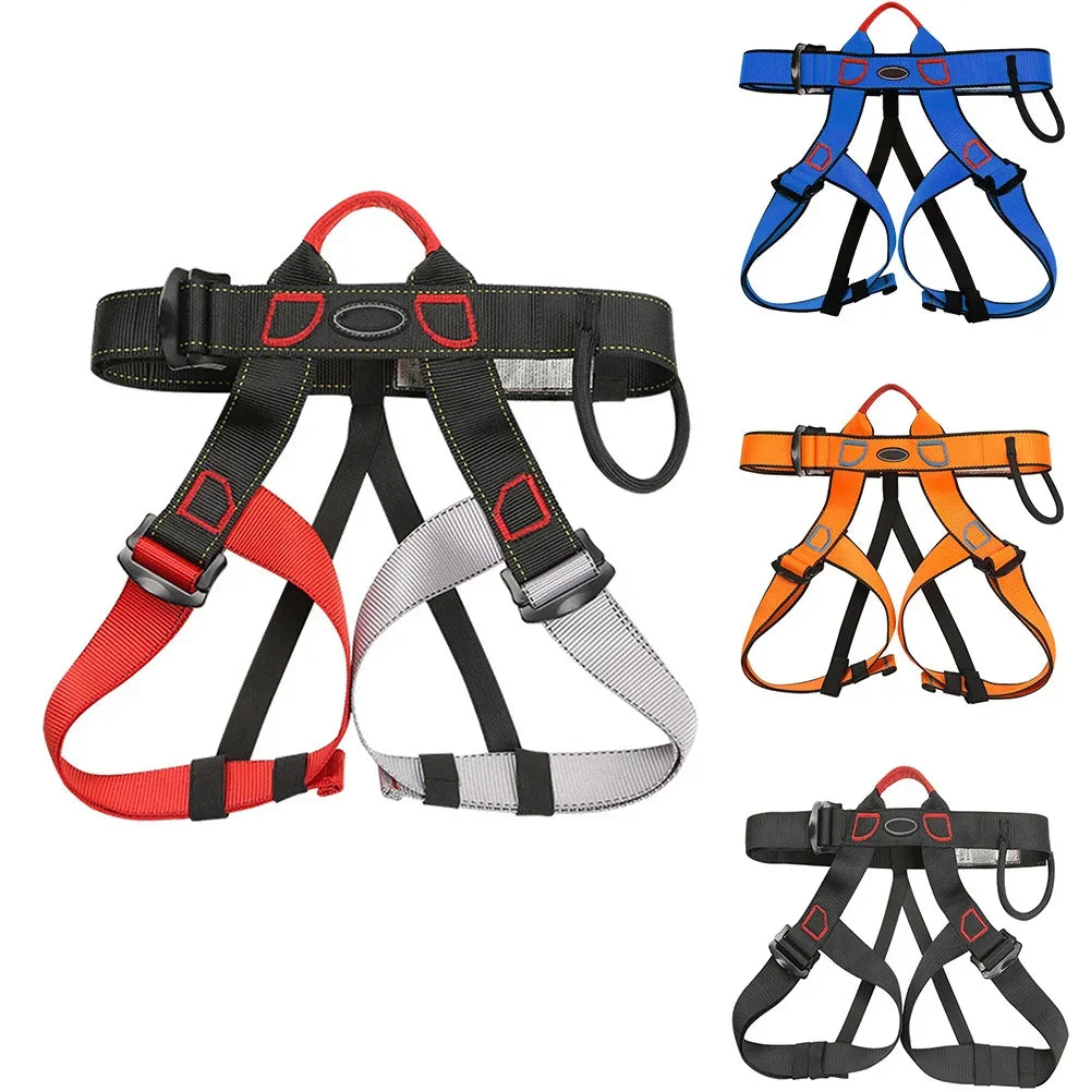 Outdoor Rock Climbing Harness Professional Sports Harnesses Waist Support Half Body Safety Belt Aerial Survival Mountain Tools