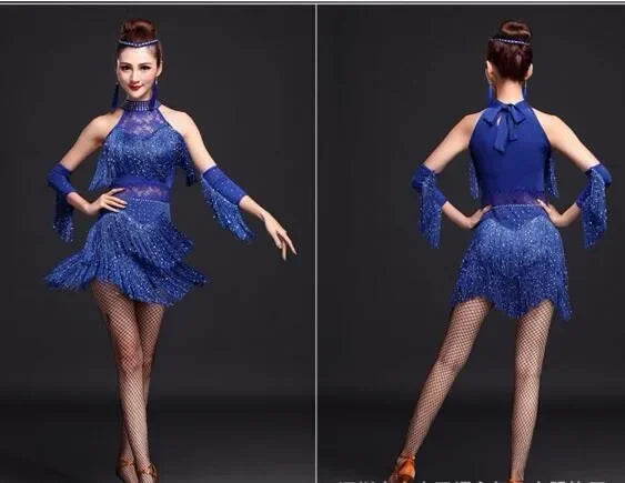 New Latin Dance Dress Women/Girls/Lady New Sexy Fringe Salsa/Ballroom/Tango/Cha Cha/Rumba/Samba/Latin Dresses For Dancing