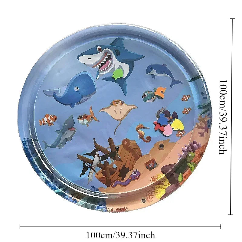 Summer Toys Baby Water Mat PVC Inflatable Cushion Infant Toddler Water Play Mat for Children Early Education Developing Baby Toy