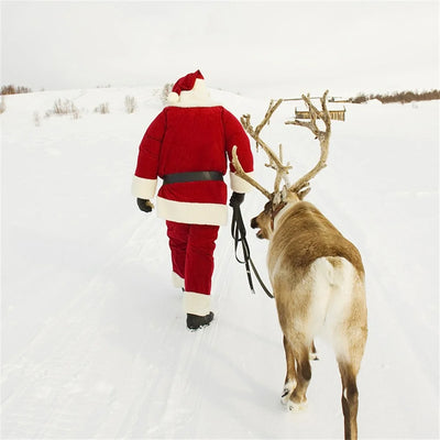 Christmas Santa Claus Costume Men's Adult Christmas Eve Performance Clothing Traditional Red And White Suit for Modern Dance