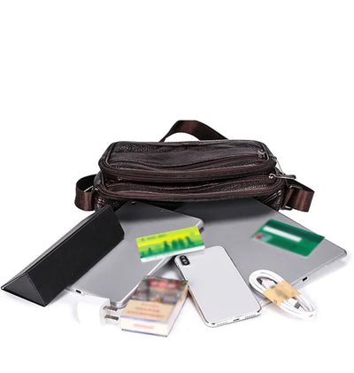 Men's Messenger Bags Hot PU Handbag Multi-functional Travel Casual Small Bags Outdoor Hiking Cycling Sport Cigarette Satchel