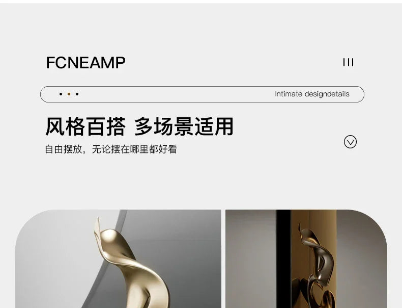 Home Decor Abstract Art Sculpture Large Ornament Living Room Bedside Table Sofa Tea Table Decoration Housewarming Gift