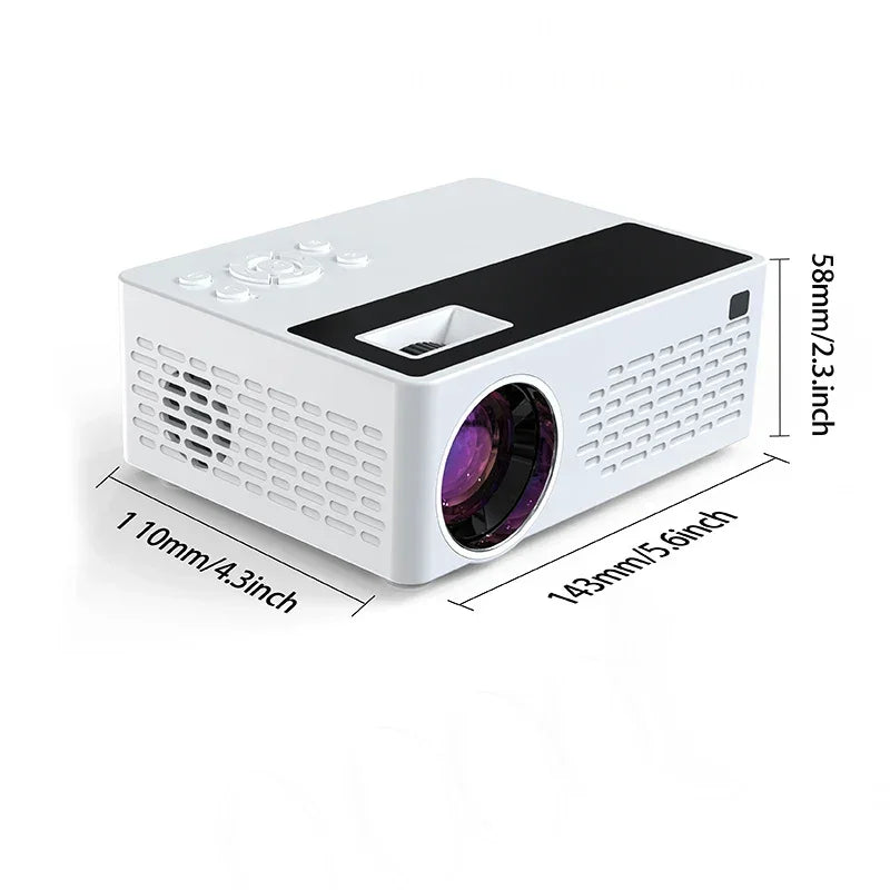 Besus J12C Pro Mini Portable Projector, 1080P Full HD, connects to your cell phone, 120 inch large screen projection for indoor.
