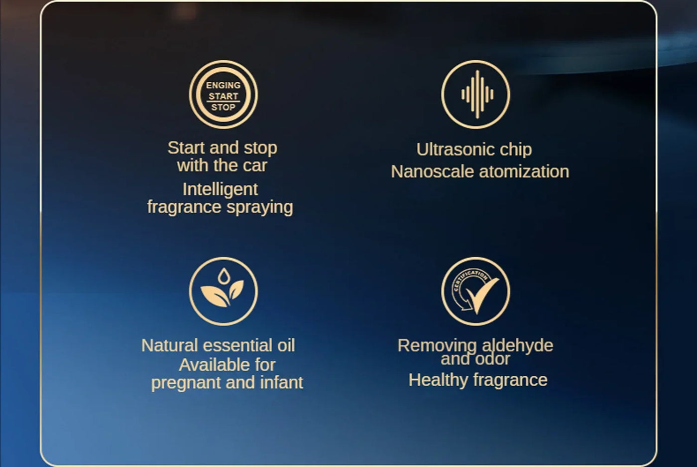 Car Fragrance Diffuser For Home Office Essential Oil Diffuser Car Air Freshener Battery Operated Scent Air Machine Accessories