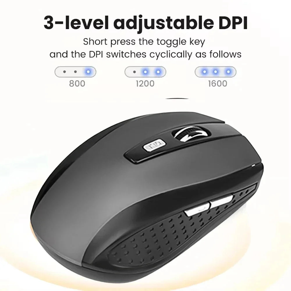 Wireless Mouse with USB Receiver 2.4G Gaming Silent Mouse Portable Optical Ergonomic Mice For PC Laptop MacBook Desktop Computer