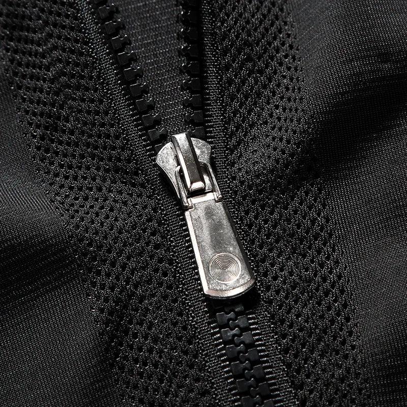 Men's Summer Casual Jackets Cool Lightweight Hooded Zip Jacket with Pockets Summer Essential Outerwear  Cut-Out Jacket