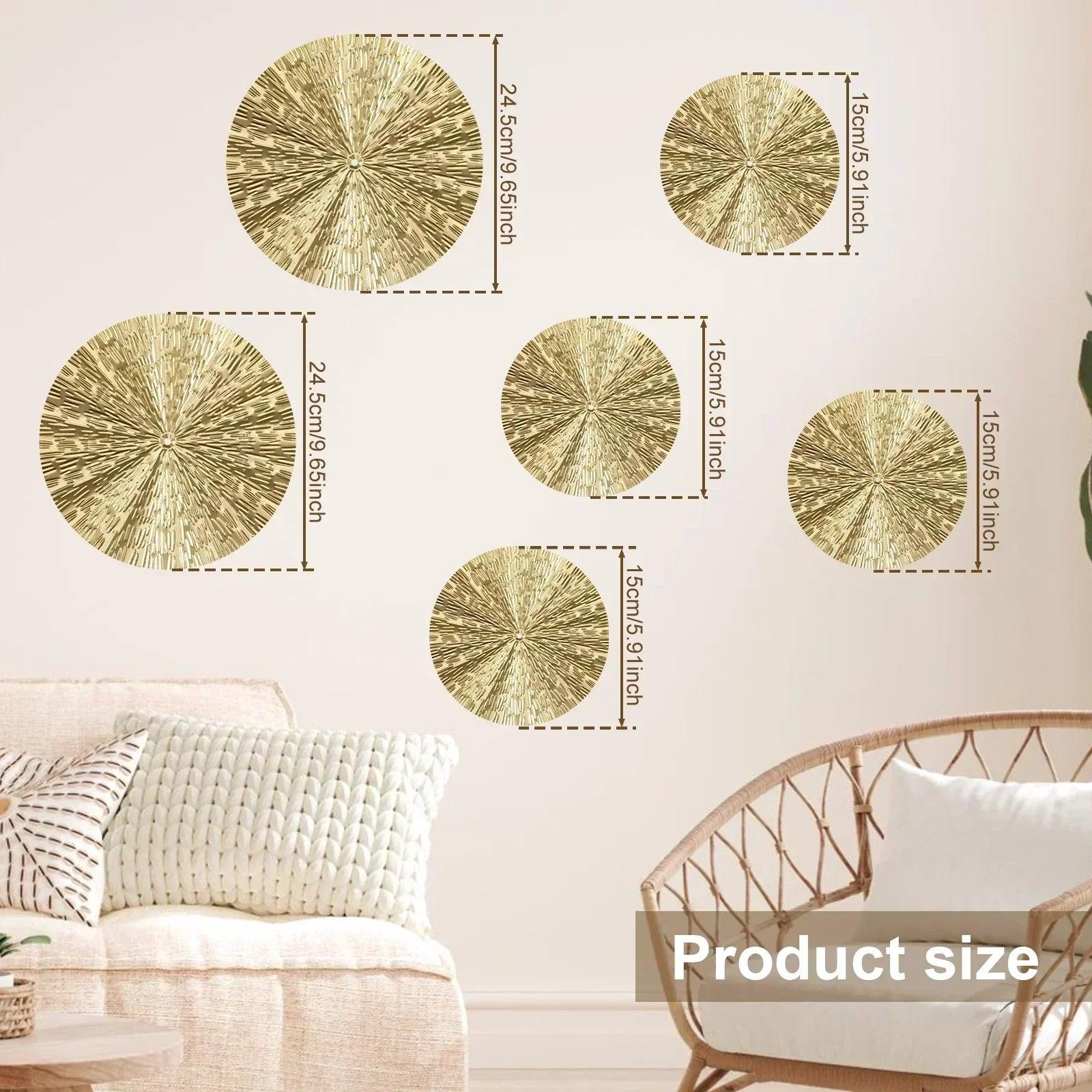 Gold wall decor metal art minimalist decoration hangable home exquisite hanging