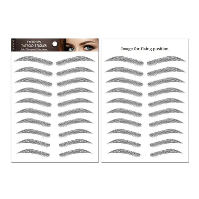Temporary Tattoos Women Men Water Transfers Decals Simulation Eye Brow Eyebrow Stickers 6D Eyebrow Tattoos Stickers