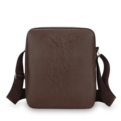 Men‘s PU Shoulder Bag Messenger Bag Casual Waterproof Nylon Zipper Pocket Handbag Fashion Tote Travel Male Crossbody Bags