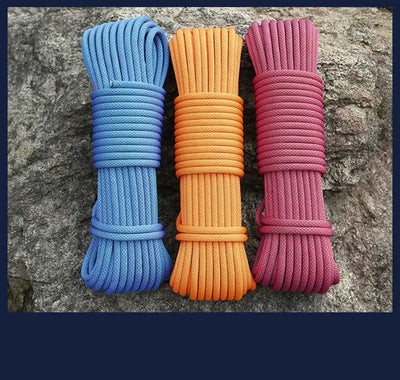 8mm Climbing Rope Outdoor Tree Rock Equipment Mountaineering Lifeline Emergency Survival Safety Gear Escape Rescue Static Rope