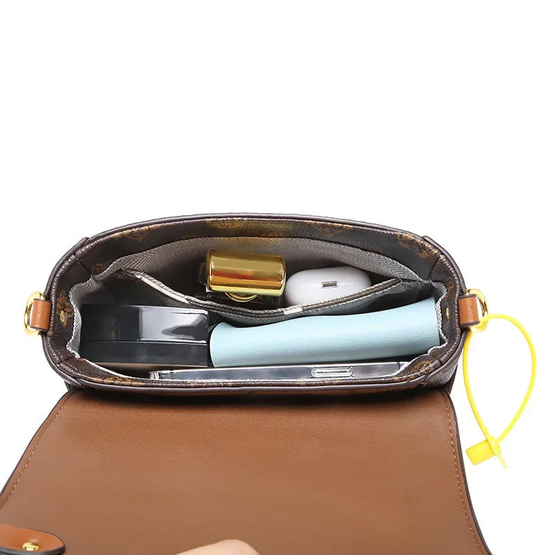 Women's Leather Hand Bag Fashionable And Elegant By Famous Designer Luxury Brand Classic Shoulder For Daily