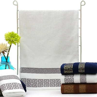 35x75cm 100% Cotton High Quality Luxury Soft Embroidered Adult Beach Bathroom Towels Strongly Water Absorbent