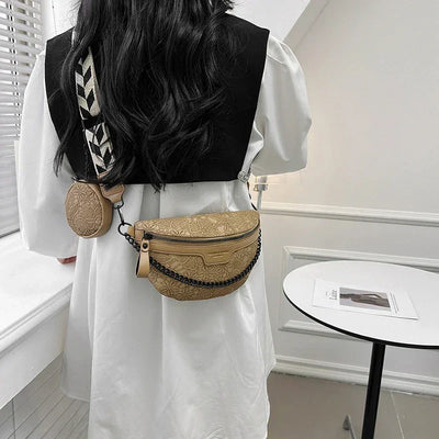 Designer Woman Chest Pack Retro Embroidery Belt Bag Coin Purse Luxury Lady Waist Bag Fashion Brand Shoulder Crossbody Chest Bags