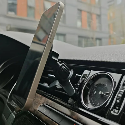Magsafe Car Phone Holder, Strong Magnetism High-Quality Support for One-Handed Use Metal Hook Magnetic Car Phone Mount