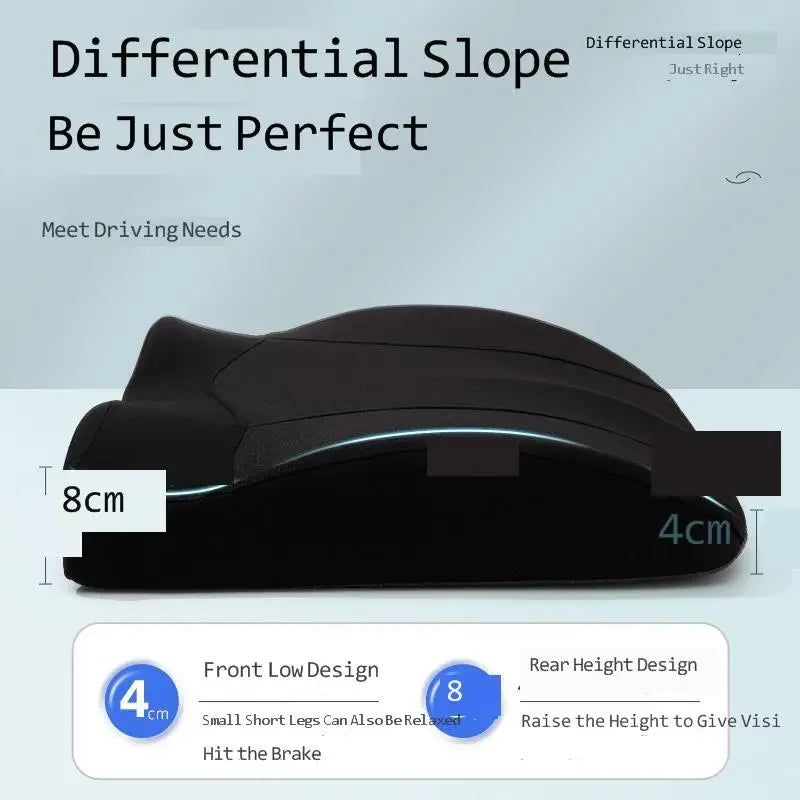 Car Booster Seat Cushion For Driver Hip Pain Raised Memory Foam Height Seat Protector Washable Cover For Short People Pad Mats