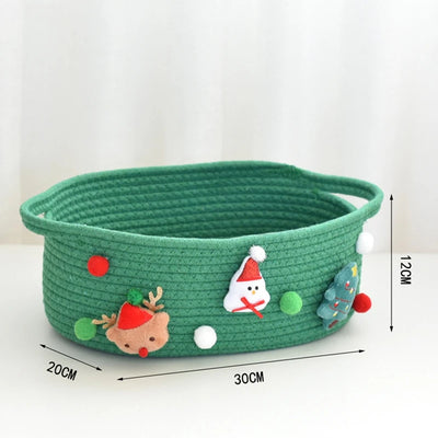 Gift Baskets Small Cotton Rope Baskets Storage Toy Snack Baskets With Handles