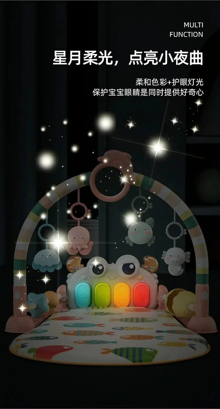 Baby Toys Musical Play Mats Piano Gym Newborn Toys Tummy Time Mat Baby Teether & Padded For Toddlers Early Learning Education