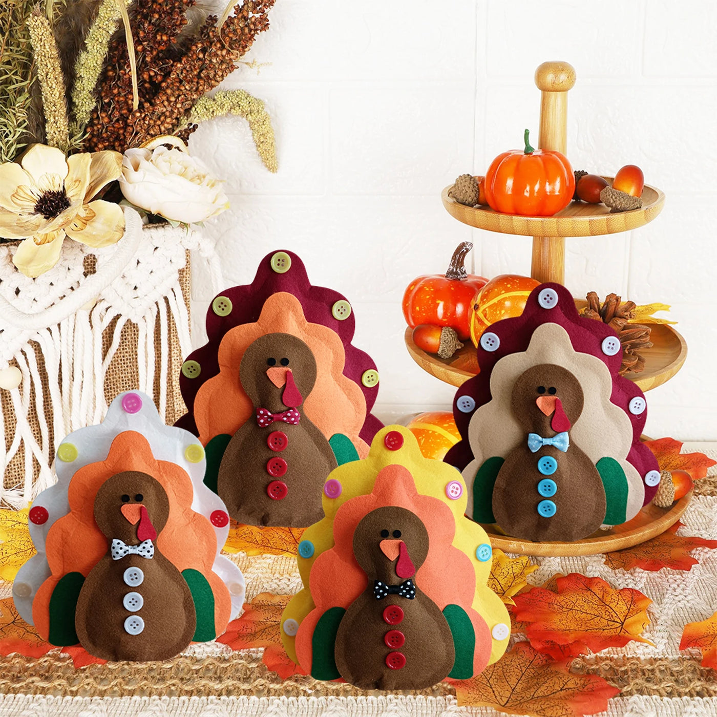 Thanksgiving Turkey Decoration Turkey Ornament Party Kitchen Table Decoration Christmas Pendant Supplies Festival Home Decor