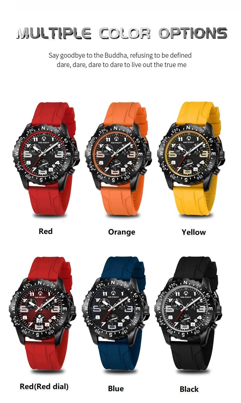 Men’s watches top brand big sport watch luxury men quartz wrist chronograph male clock endurance wristwatches