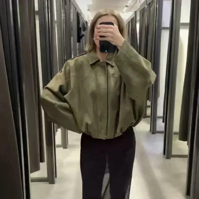 Women’s jackets spring chic elegant outerwear loose warm coat youth fashion