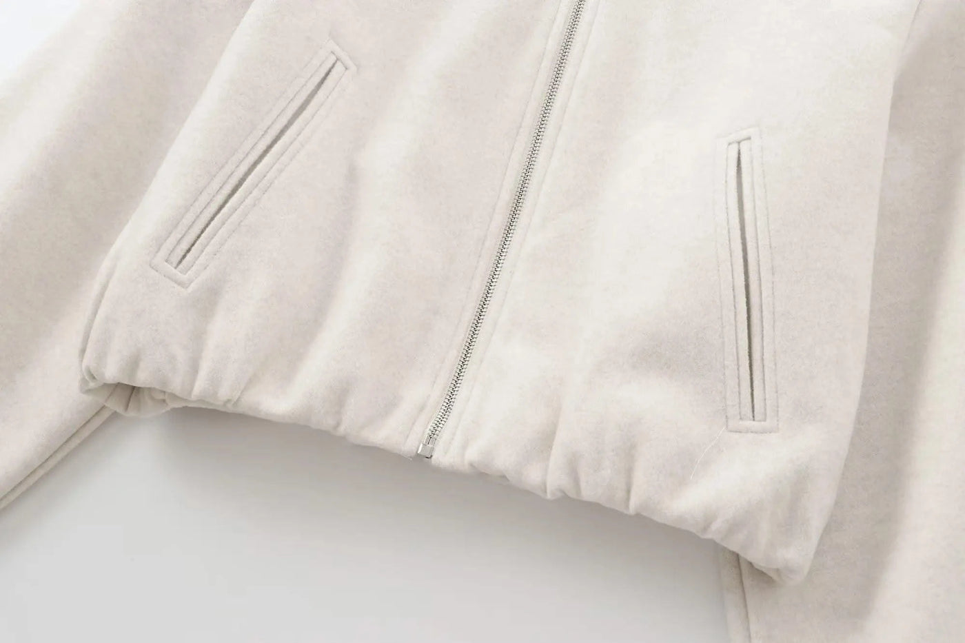 Zipper Bomber Jackets for Women Soft Cropped Long Sleeve Sports