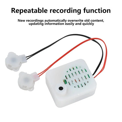 60s Recorder Module Two-Button Recorder One Record One Play Plush Toy Voice Message Recorder Voice Box With Battery LR44*3