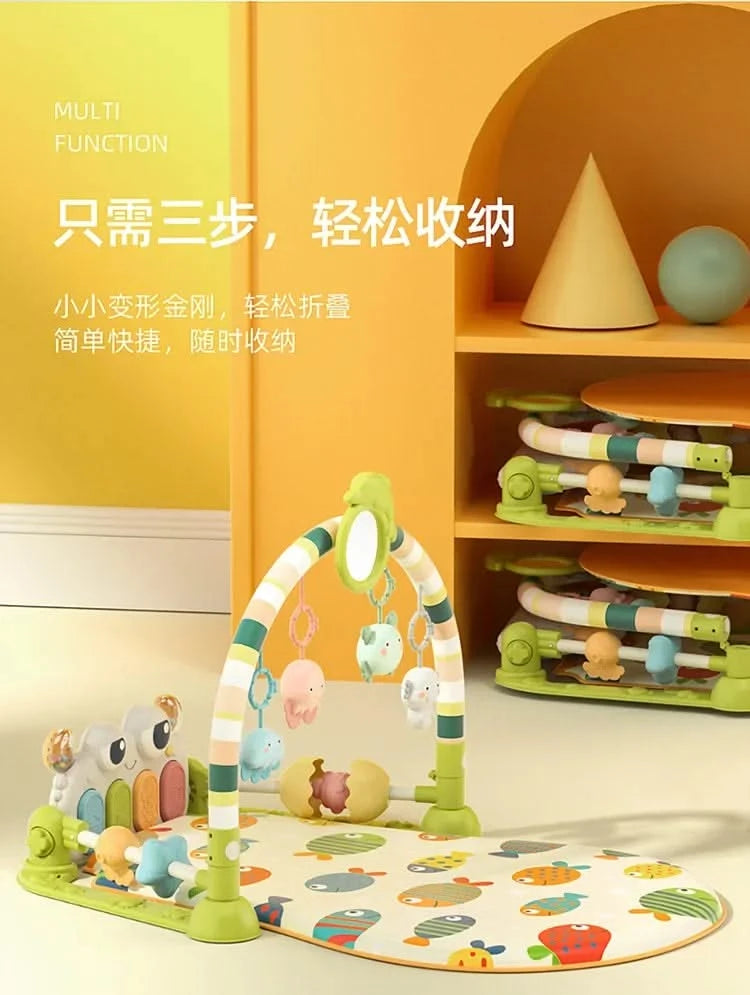 Baby Toys Musical Play Mats Piano Gym Newborn Toys Tummy Time Mat Baby Teether & Padded For Toddlers Early Learning Education