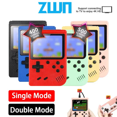 Retro Portable Mini Video Game Console 8-Bit LCD Game Player Built-in 400 500 Games AV Handheld Game Console For Children