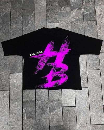 2025 European and American men clothing Oversized T-shirts hip-hop retro printed tops short-sleeved Goth Harajuku street shirts