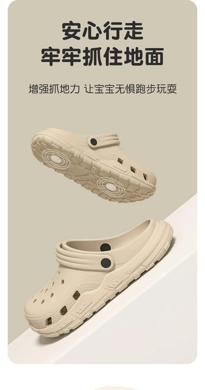 Children's Clogs For 6-18 Year Kids Sandals Cool Mules Outer Wear Summer Casual Hole Shoes For Boys And Girls Slippers