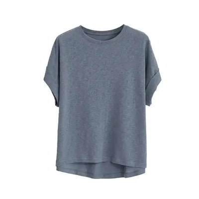 Women's Linen Round Neck Transparent Tops