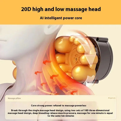 Cervical Massage Pillow Wireless Hot Compress Kneading Multifunctional Waist Back Neck Neck Shoulder Cushion Abdominal Massager