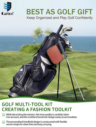 Caiton Golf Accessories Set with Hi-End Case, Golf Balls, Rangefinder, Golf Tees, Brush, Scorer,Golf Gifts for Men and Women