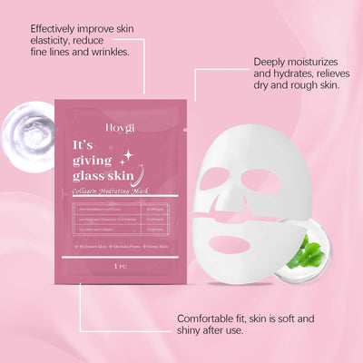 Collagen Face Mask Anti Aging Firming Moisturizing Refreshing Shrink Pore Brightening Overnight Mask Hyaluronic Acid Facial Mask