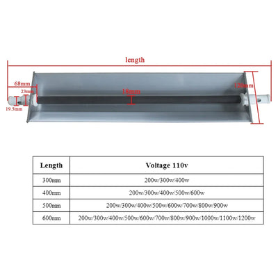 Heater Tube Far Infrared Sauna Heating Element  Ceramic Infrared Heater Tube ForSauna Room110 v 30-64cm With lampshade Ceramic