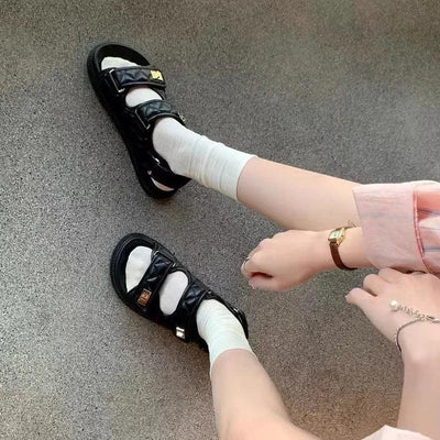 High Quality Platform Sandals Women Wide Strap Platform Open Toe Sandals for Women Female Flat Sandal Summer Ladies Shoes